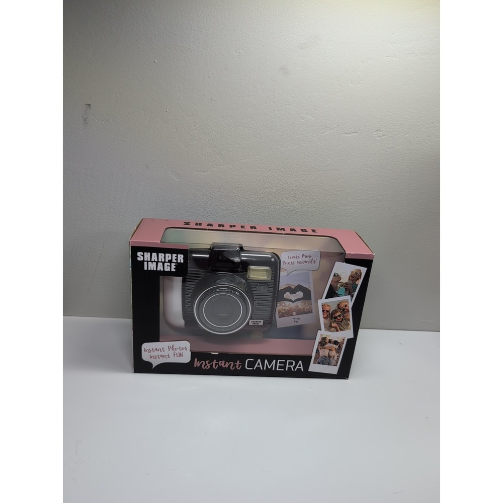 Sharper Image IC2018 Instant Camera - Black/White Compact 60mm Lens
